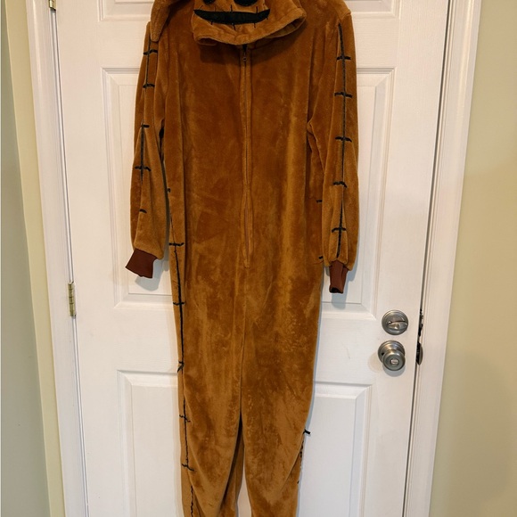 Nightmare Before Christmas Oogie Boogie Adult Unisex Fleece Onesie Pajamas Med - Picture 1 of 5